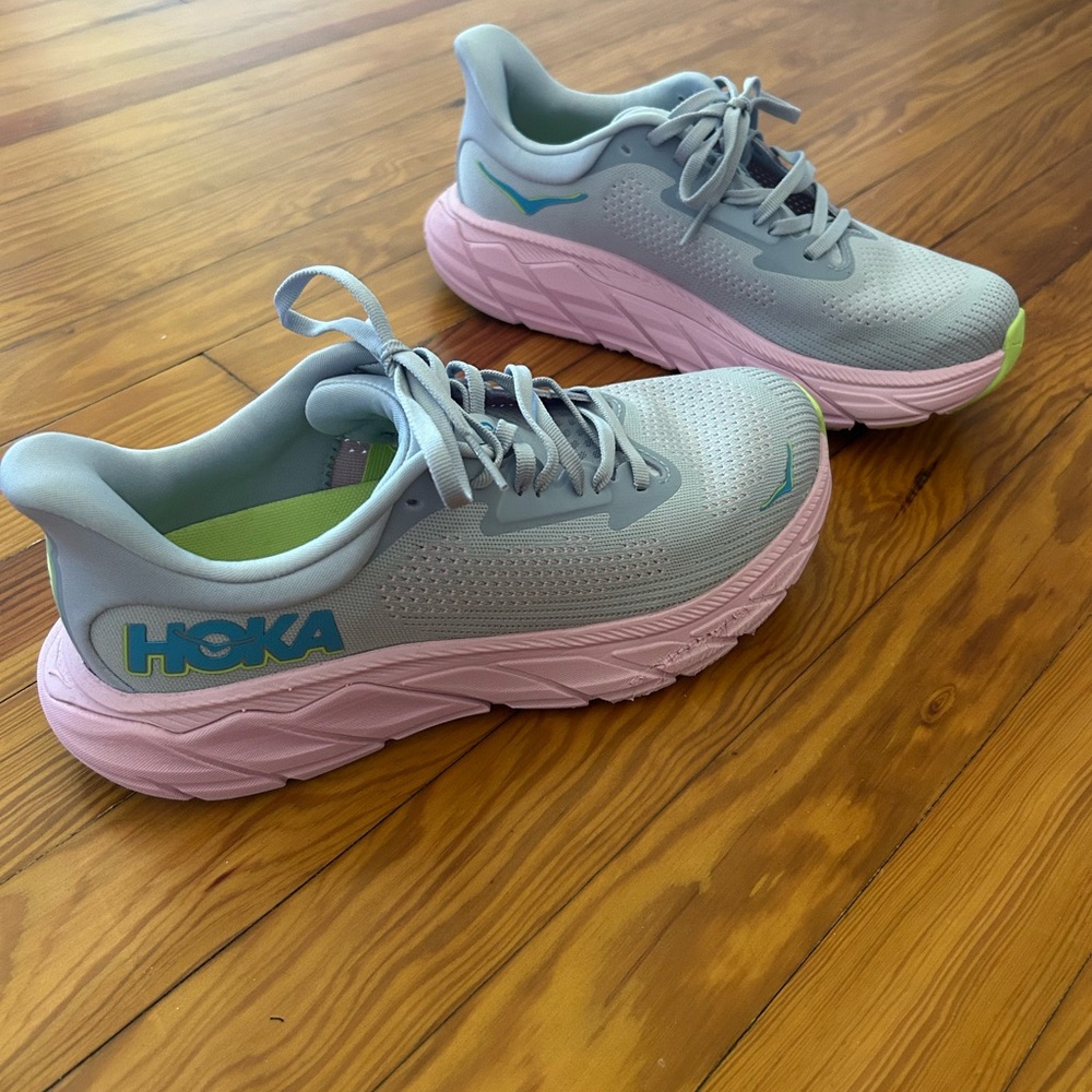 Hoka Women’s Sneakers in Gray, Pink, and Green